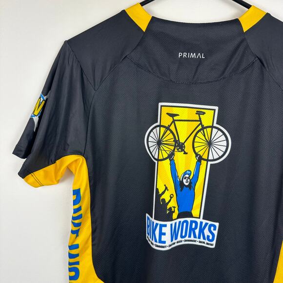 NWT Primal Wear Womens Cycling Bike Short Sleeve Black/Yellow MTB Jersey Medium - Picture 6 of 11